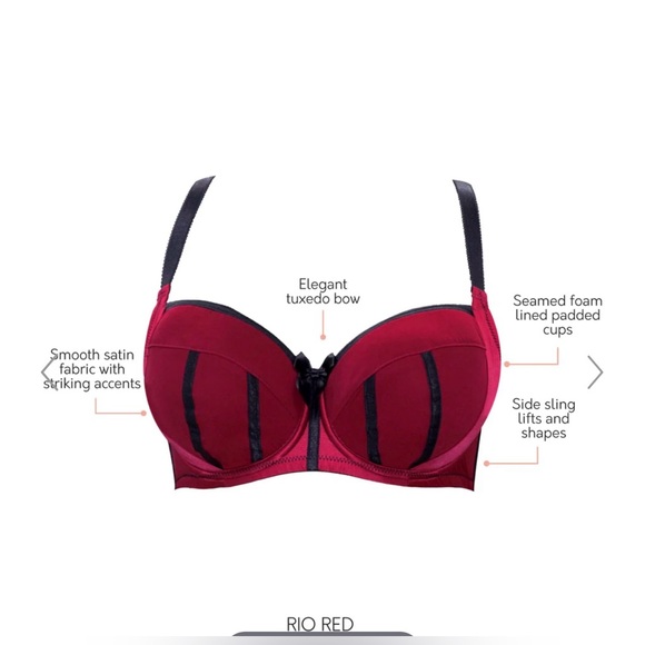 CHARLOTTE UNDERWIRE PADDED BRA - RIO RED - Picture 5 of 11